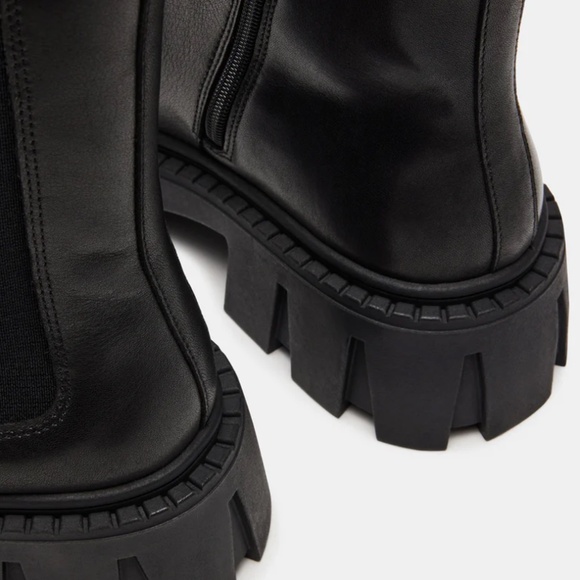 Steve Madden Charges Black Leather Size 9.5 - Picture 6 of 6